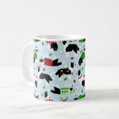 Weihnachts-Border-Collie-Kaffee-Tasse Kaffeetasse (Vorderseite Links)