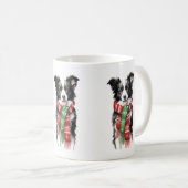 Weihnachts-Border-Collie-Tasse - Feierliche Tasse (VorderseiteRechts)