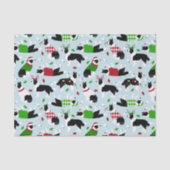 Weihnachts-Border-Collie-Tissue Seidenpapier (Vorderseite)