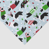 Weihnachts-Border-Collie-Tissue Seidenpapier (Ausschnitt)