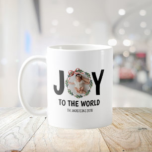 Weihnachts-Botanik-Kranz-Foto Kaffeetasse