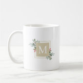 Weihnachts-Botanik-Monogramm-Kaffeetasse Kaffeetasse (Links)