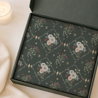 Weihnachts-Botanik-Seidenpapier Seidenpapier