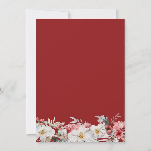 Weihnachts-Botanische Feier Einladung (Rückseite)