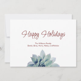 Weihnachts-Botanische Sukkkulatur Feiertagskarte