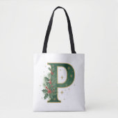 Weihnachts-Botanischer Monogramm-P-Stechpalme Tasche (Vorderseite)
