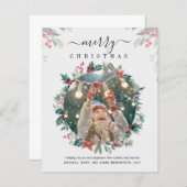 Weihnachts Botanisches Foto Feiertage Grußkarte (Vorne/Hinten)