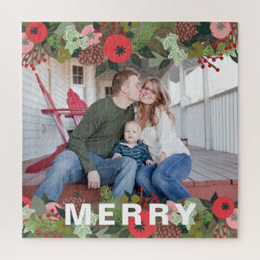 Weihnachts-Botanisches Foto vom Typ "Merina" Puzzle (Vertikal)