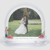 Weihnachts-Bouquet-Hochzeit-Fotos Schneekugeln (Rückseite)