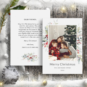 Weihnachts-Bouquet in den Roten Bergen Ein Foto Feiertagskarte