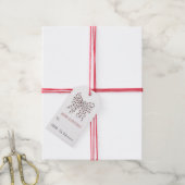 Weihnachts Bow Red Light Minimal Personalisierte G Geschenkanhänger (Mit Garn)