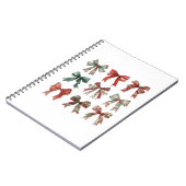Weihnachts-Bow-Spiral-Notebook Notizblock (Linke Seite)