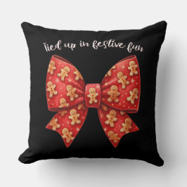 Weihnachts-Bow Weihnachtsginger Brot Bow Festival Kissen