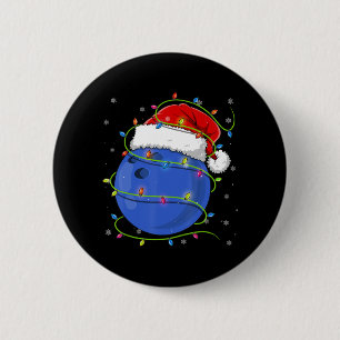 Weihnachts-Bowling Ball Weihnachtsmannmütze Matchi Button