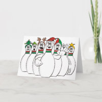 Weihnachts-Bowling-Buttone