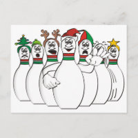 Weihnachts-Bowling-Buttone