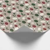 Weihnachts-Bowling-Buttone Geschenkpapier (Ecke)