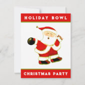 Weihnachts-Bowling-Party Einladung (Vorderseite)