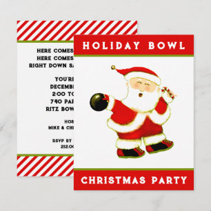 Weihnachts-Bowling-Party Einladung