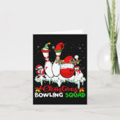 Weihnachts-Bowling Squad Dabbing Bowling Karte (Vorderseite)