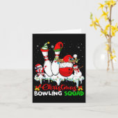 Weihnachts-Bowling Squad Dabbing Bowling Karte (Gelbe Blume)