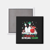 Weihnachts-Bowling Squad Dabbing Santa Funny Chris Magnet (Vorderseite/Rückseite)