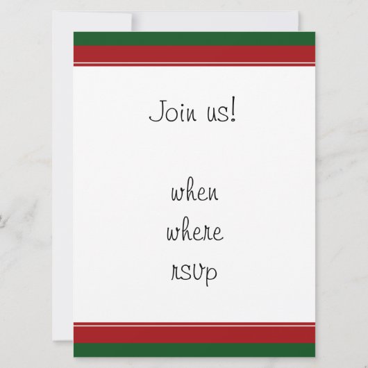 Weihnachts-Bowling Strike Einladung (Rückseite)