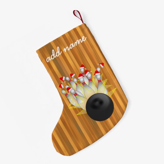 Weihnachts-Bowling Strike Kleiner Weihnachtsstrumpf (Rückseite (Hängend))