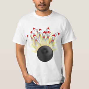 Weihnachts-Bowling Strike T-Shirt
