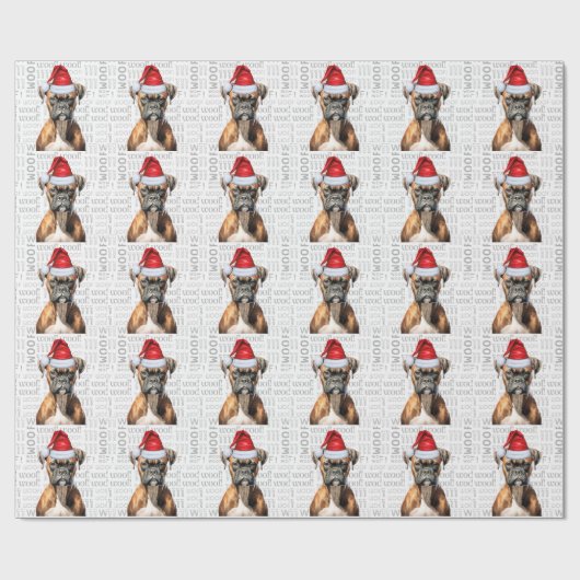 Weihnachts-Boxer für Hunde-Lover-Urlaub Geschenkpapier (Flach)