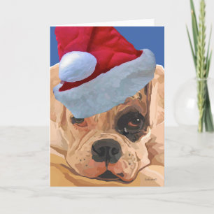 Weihnachts-Boxer-Grußkarte Feiertagskarte