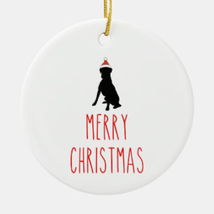 Weihnachts-Boxer-Hunde-Ornament Keramik Ornament