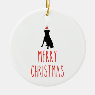 Weihnachts-Boxer-Hunde-Ornament Keramik Ornament