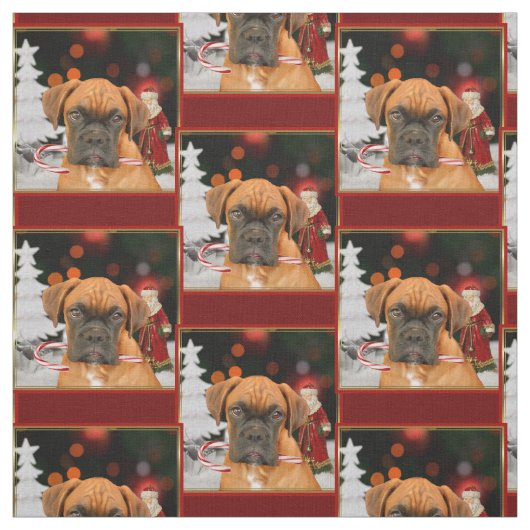 Weihnachts-Boxer-Hundemuster Fabrik Stoff (Muster)