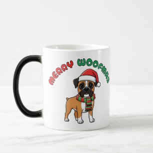 Weihnachts-Boxer-Tasse: Fröhliche Woofmas Verwandlungstasse
