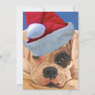 Weihnachts-Boxerkarte Feiertagskarte