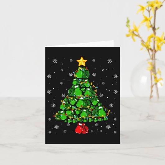 Weihnachts Boxsport Lover Xmas Tree Lights Paj Karte (Gelbe Blume)