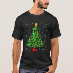 Weihnachts Boxsport Lover Xmas Tree Lights Paj T-Shirt