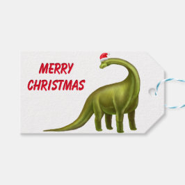 Weihnachts Brachiosaurus Dinosaurier Geschenktaste Geschenkanhänger