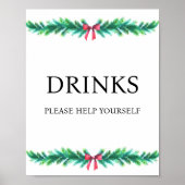 Weihnachts-Branch Drinks Kinderdusche Poster (Vorne)