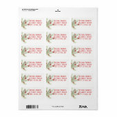 Weihnachts-Branch-Weihnachtsbriefmarke Adressaufkleber (Vorne)