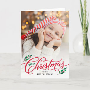 Weihnachts-Branchen-Weihnachtsfotokarte Feiertagskarte