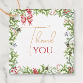 Weihnachts Branches Babydusche Vielen Dank Geschenkanhänger (Vorderseite)