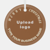 Weihnachts-Braun-Rundglas-Ornament Ornament Aus Glas (Vorderseite)