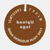 Weihnachts-Braun-Rundglas-Ornament Ornament Aus Glas (Rückseite)