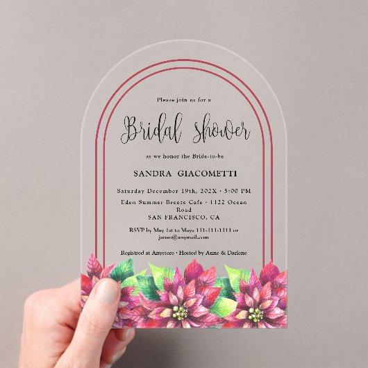 Weihnachts-Brautparty Acryleinladungen (Insitu (Handheld))