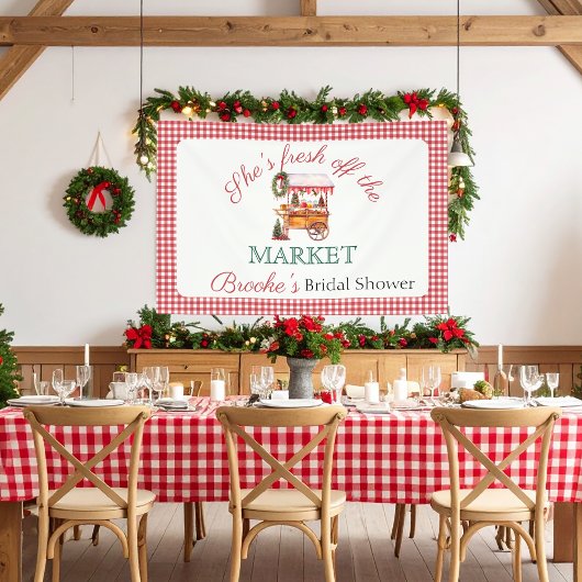 Weihnachts-Brautparty-Begrüßung am Markt Banner