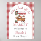 Weihnachts-Brautparty-Begrüßung am Markt Poster (Vorne)