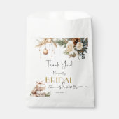 Weihnachts-Brautparty Boho Winter Floral Geschenktütchen (Vorderseite)