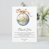 Weihnachts-Brautparty Dankeskarte (Stehend Vorderseite)